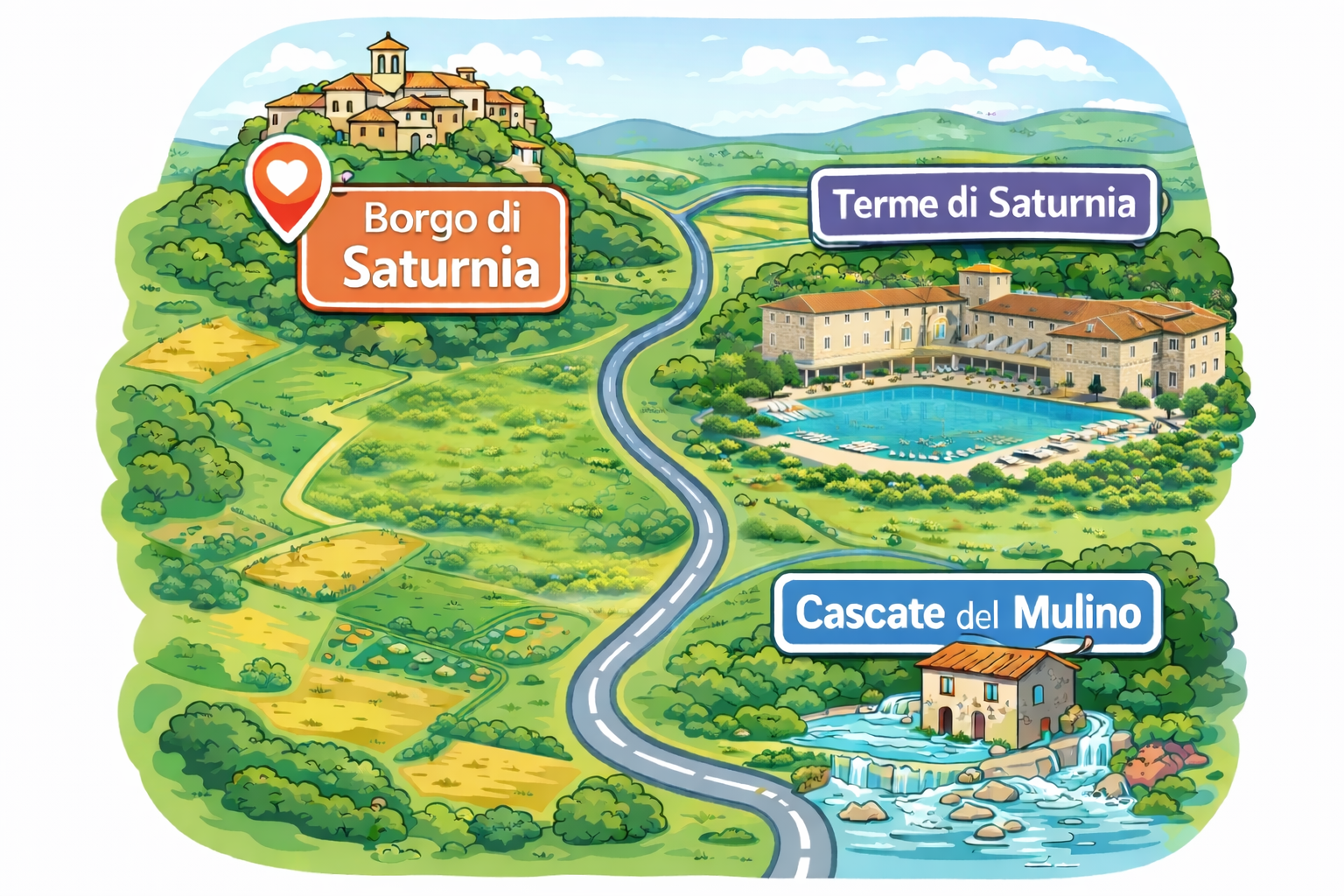 Panorama di Saturnia